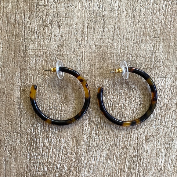 Silver Girl 1.5" Hoop Earrings - Picture 2 of 3